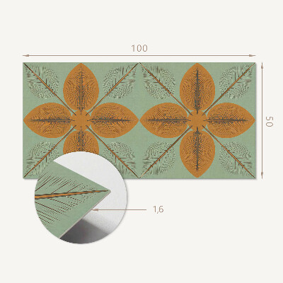 Vinyl wandpaneel Symmetrische bladmotieven