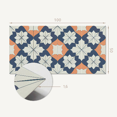 Wandpaneel pvc Bloemig geometrisch motief