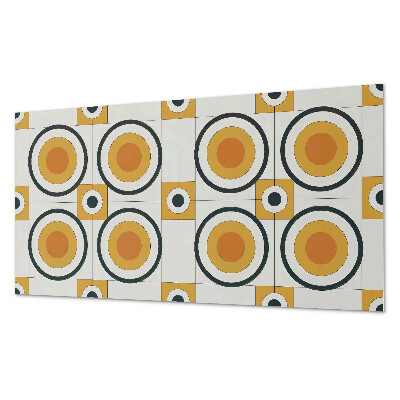 Vinyl wandpaneel Het patroon van cirkels en vierkanten in de meetkunde