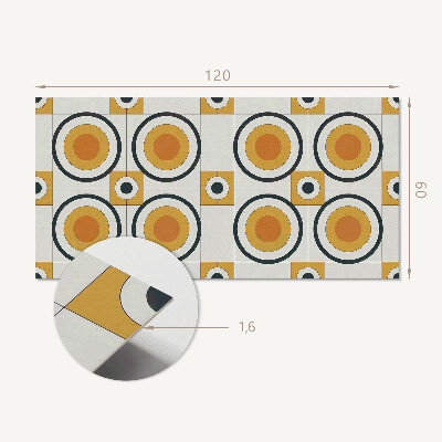 Vinyl wandpaneel Het patroon van cirkels en vierkanten in de meetkunde