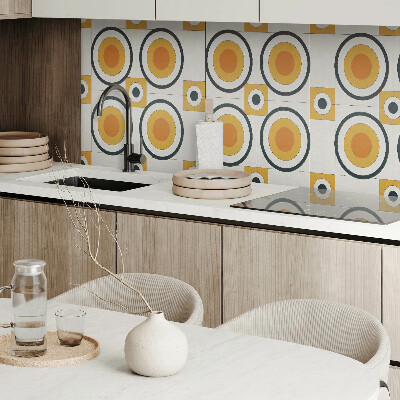 Vinyl wandpaneel Het patroon van cirkels en vierkanten in de meetkunde