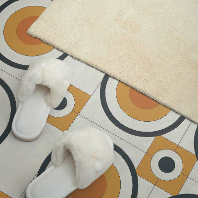 Vinyl wandpaneel Het patroon van cirkels en vierkanten in de meetkunde