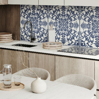 Zelfklevend wandpaneel Bloemenmotief met groene bladeren