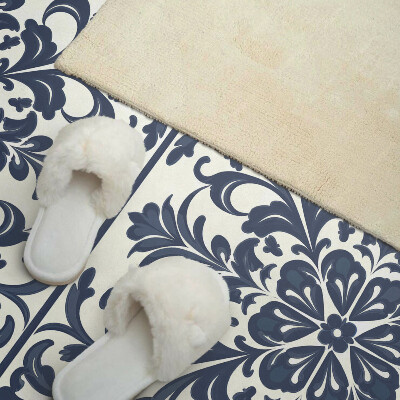 Zelfklevend wandpaneel Bloemenmotief met groene bladeren