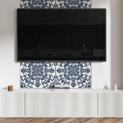 Zelfklevend wandpaneel Bloemenmotief met groene bladeren