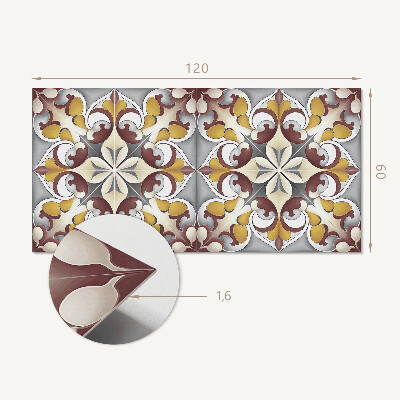 Wandpaneel pvc Bloemenmozaïek in artistieke stijl