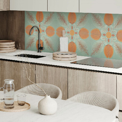 Zelfklevend wandpaneel Bloemenmotief met bladeren