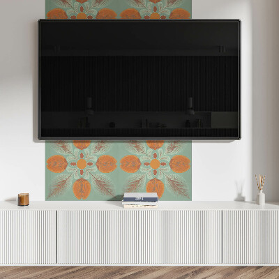 Zelfklevend wandpaneel Bloemenmotief met bladeren