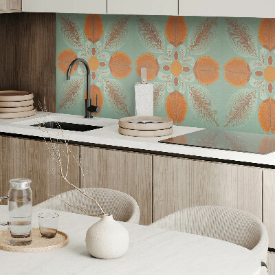 Zelfklevend wandpaneel Bloemenmotief met bladeren