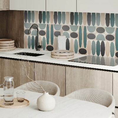 Vinyl wandpaneel Ovale vormen in een aantrekkelijke vorm