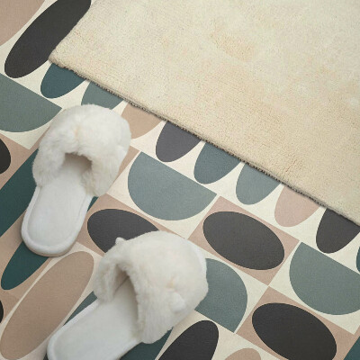 Vinyl wandpaneel Ovale vormen in een aantrekkelijke vorm