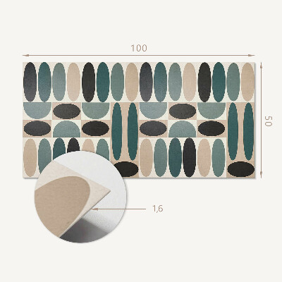 Vinyl wandpaneel Ovale vormen in een aantrekkelijke vorm