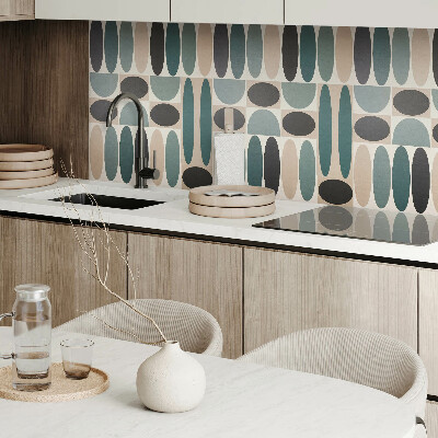 Vinyl wandpaneel Ovale vormen in een aantrekkelijke vorm