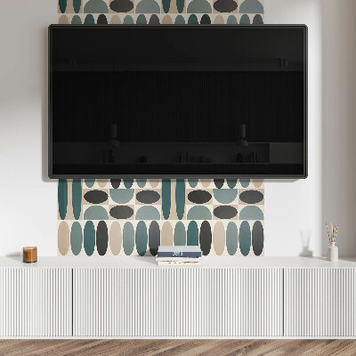 Vinyl wandpaneel Ovale vormen in een aantrekkelijke vorm