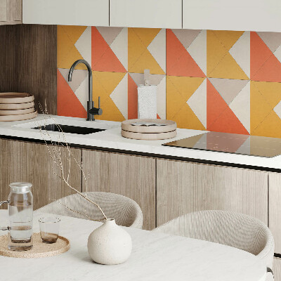 Zelfklevend wandpaneel Driehoekige patronen in een harmonieuze opstelling