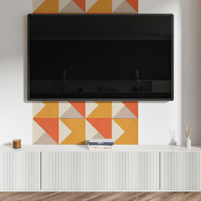 Zelfklevend wandpaneel Driehoekige patronen in een harmonieuze opstelling