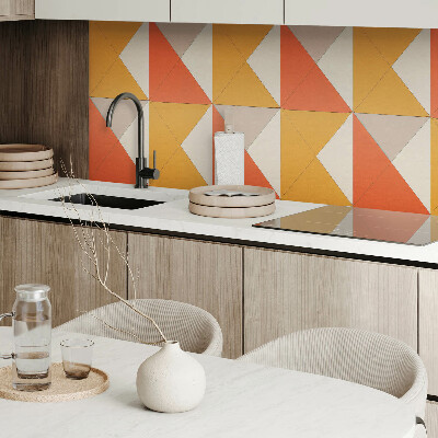 Zelfklevend wandpaneel Driehoekige patronen in een harmonieuze opstelling