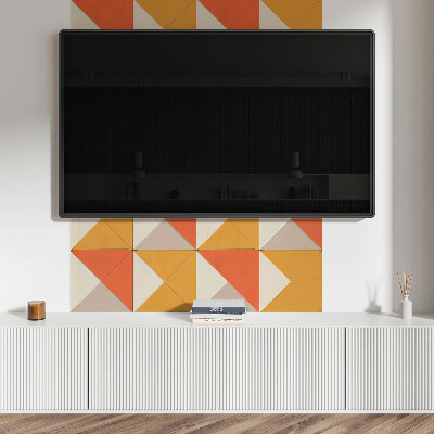 Zelfklevend wandpaneel Driehoekige patronen in een harmonieuze opstelling