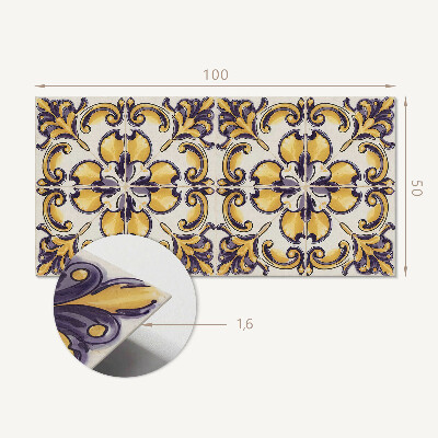 Zelfklevend wandpaneel Het bloemenpatroon in al zijn glorie