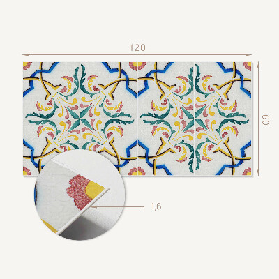 Wandpaneel pvc Plantenornamenten in een elegante stijl