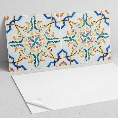 Wandpaneel pvc Plantenornamenten in een elegante stijl