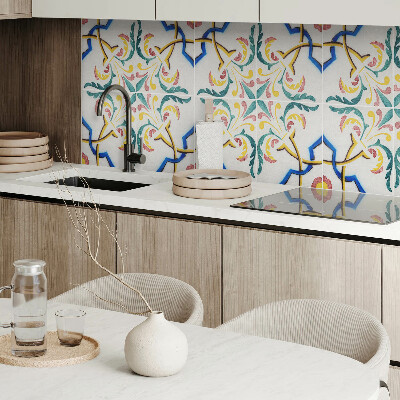 Wandpaneel pvc Plantenornamenten in een elegante stijl