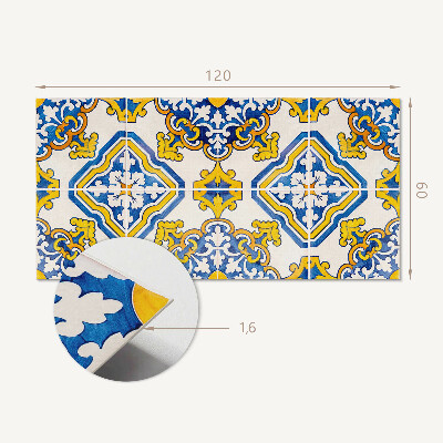 Wandpaneel pvc Bloemenmozaïek in artistieke stijl