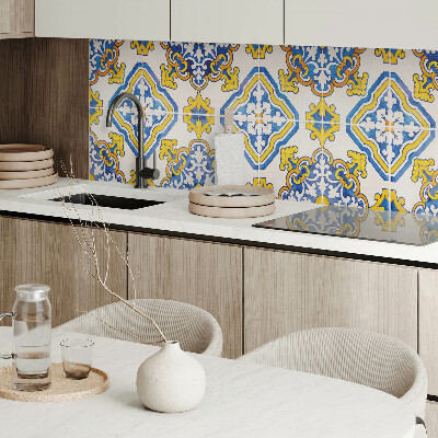 Wandpaneel pvc Bloemenmozaïek in artistieke stijl