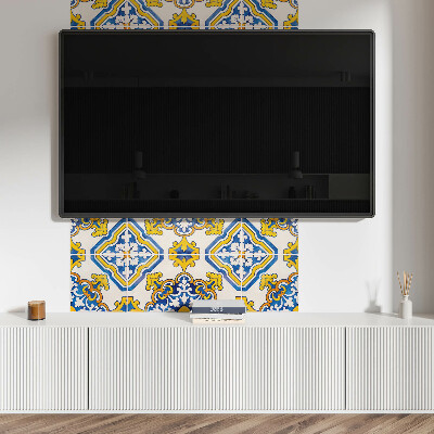 Wandpaneel pvc Bloemenmozaïek in artistieke stijl