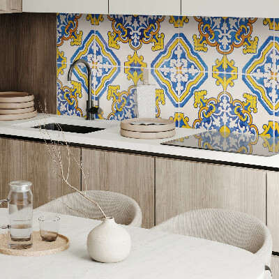 Wandpaneel pvc Bloemenmozaïek in artistieke stijl