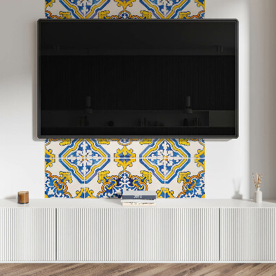 Wandpaneel pvc Bloemenmozaïek in artistieke stijl