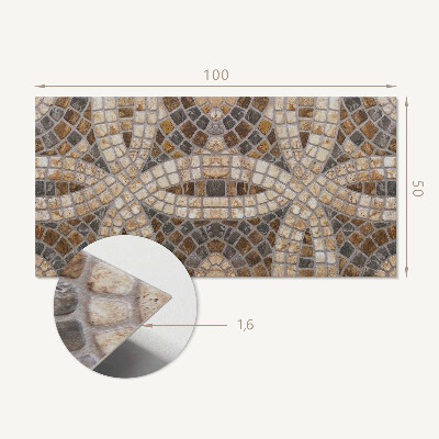 Zelfklevend wandpaneel Mozaïekarrangement in weefsels