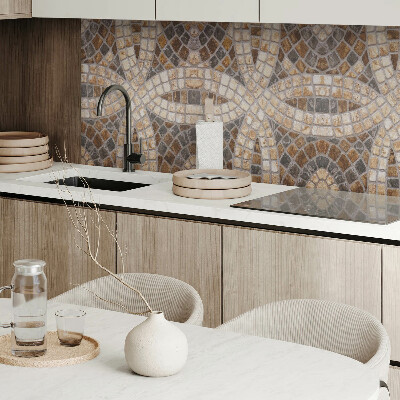 Zelfklevend wandpaneel Mozaïekarrangement in weefsels