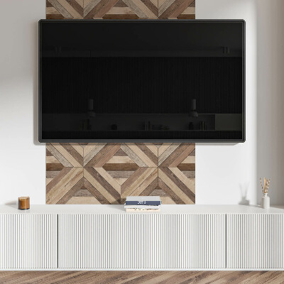 Wandpaneel pvc Houten panelen in een abstracte stijl