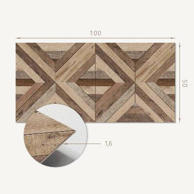 Wandpaneel pvc Houten panelen in een abstracte stijl