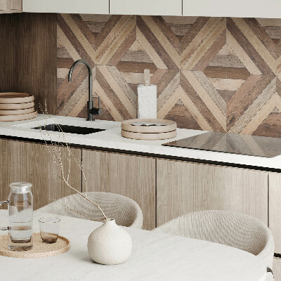 Wandpaneel pvc Houten panelen in een abstracte stijl