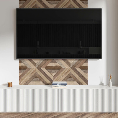 Wandpaneel pvc Houten panelen in een abstracte stijl
