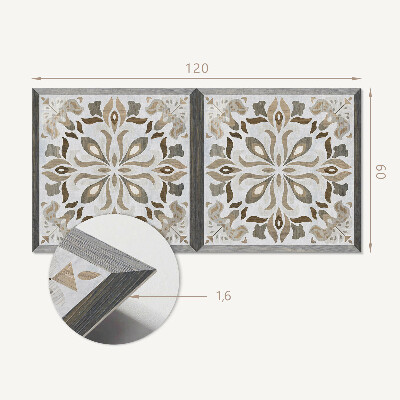 Zelfklevend wandpaneel Symmetrisch bloemenmotief