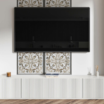 Zelfklevend wandpaneel Symmetrisch bloemenmotief