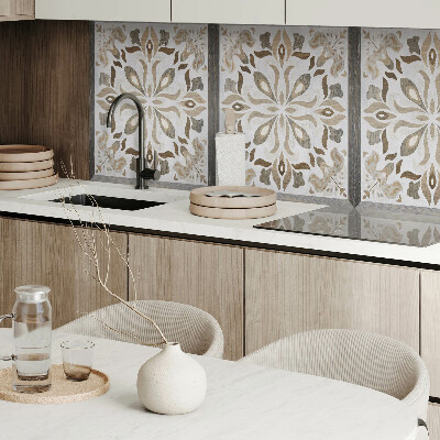 Zelfklevend wandpaneel Symmetrisch bloemenmotief