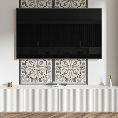 Zelfklevend wandpaneel Symmetrisch bloemenmotief