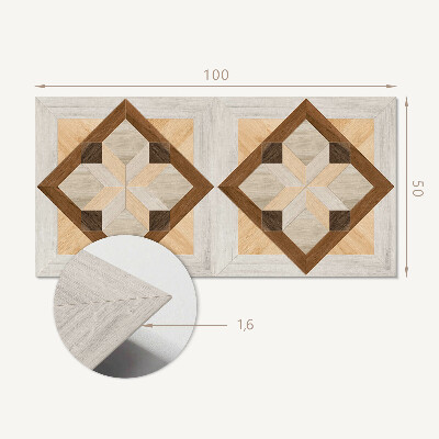 Vinyl wandpaneel Vormen in een geometrisch vierkant