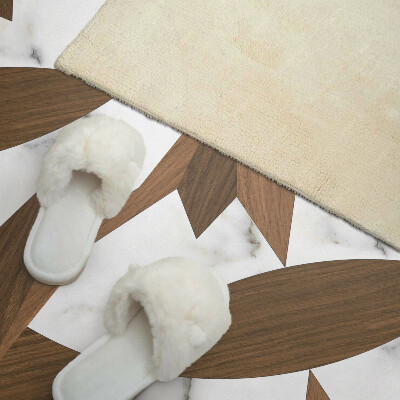 Wandpaneel pvc Geometrische vormen met een houten accent