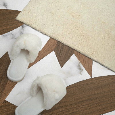 Wandpaneel pvc Geometrische vormen met een houten accent