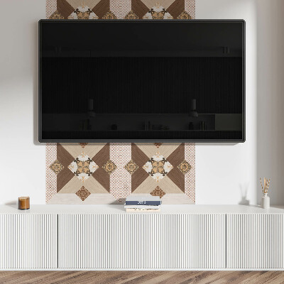 Zelfklevend wandpaneel Mozaïekpatroon met decoratieve details