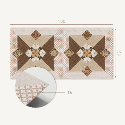 Zelfklevend wandpaneel Mozaïekpatroon met decoratieve details