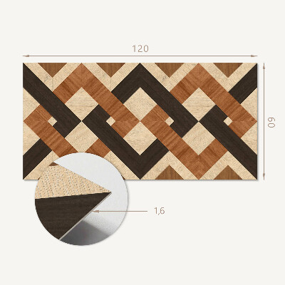 Vinyl wandpaneel Geometrisch houten motief