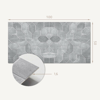 Wandpaneel pvc Zeshoekige mozaïek in geometrische stijl