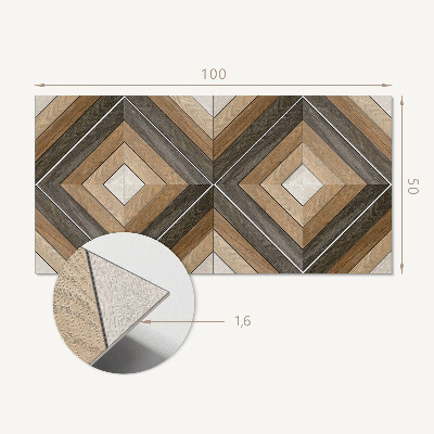 Wandpaneel pvc Geometrische ruiten in een moderne stijl