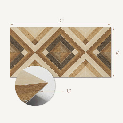 Zelfklevend wandpaneel Geruit geometrisch motief